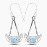 Larimar Silver Earrings