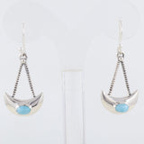 Larimar Silver Earrings