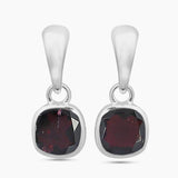 Natural Amethyst Silver Earrings