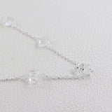 Herkimar Diamond Necklace 925 Solid Silver Handmade