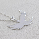 Fly Bird Necklace With Chain 925 Sterling Silver Necklace