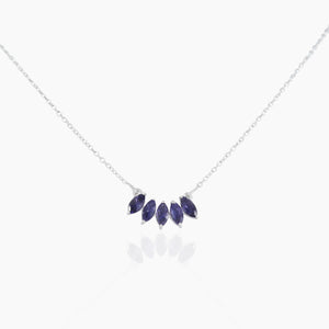 925 Silver Iolite Minimalist Necklaces
