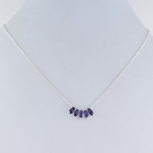 925 Silver Iolite Minimalist Necklaces