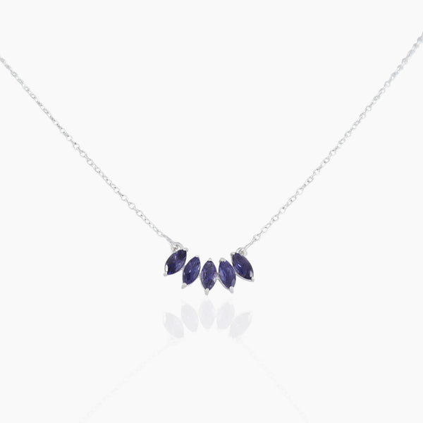 925 Silver Iolite Minimalist Necklaces