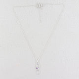 Infinity Designer Amethyst Gemstone Sterling Silver Necklace Jewelry