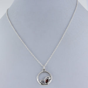 925 Sterling Silver Garnet necklaces