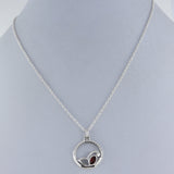 Natural Garnet Silver necklace