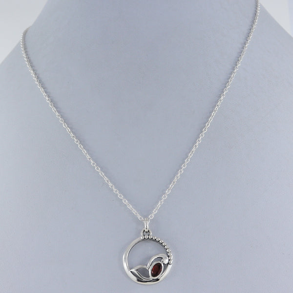 925 Sterling Silver Garnet necklaces
