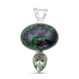 Ruby Zoisite Silver Pendant