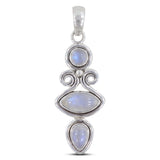 Natural Tanzanite Gemstone Silver Pendant