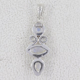 Natural Tanzanite Gemstone Silver Pendant