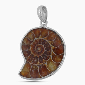 925 Solid Silver Ammonite Pendant