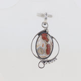 925 Sterling Silver Rhodonite Pendant