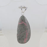 Pink Rhodonite Silver Pendant