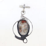 925 Sterling Silver Rhodonite Pendant