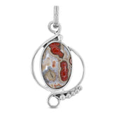 925 Sterling Silver Rhodonite Pendant