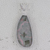 Pink Rhodonite Silver Pendant