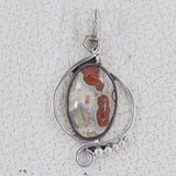 925 Sterling Silver Rhodonite Pendant