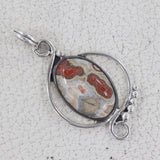 925 Sterling Silver Rhodonite Pendant