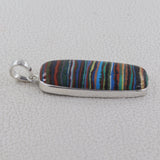 Rainbow Calsilica Sterling Silver Pendant