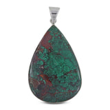 Azurite malachite Gemstone Silver Pendant