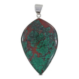 Azurite malachite Gemstone Silver Pendant