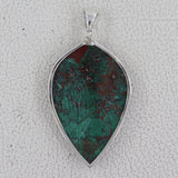 Azurite malachite Gemstone Silver Pendant