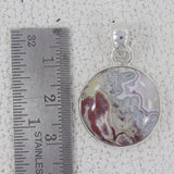 Crazy Lace Agate Gemstone Silver Pendant