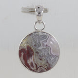 Crazy Lace Agate Gemstone Silver Pendant