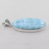 Larimar 925 Sterling Silver Pendant