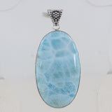 Larimar 925 Sterling Silver Pendant