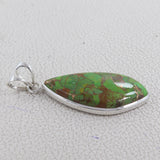 925 Silver Green Copper Turquoise Pendant