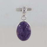 Natural Charoite Pendant 925 Sterling Silver