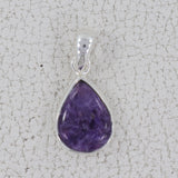 Natural Charoite Pendant 925 Sterling Silver