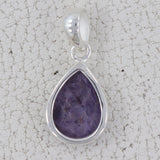 Natural Charoite Pendant 925 Sterling Silver