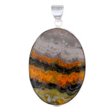 925 Starling Silver Mustered Jasper Pendant