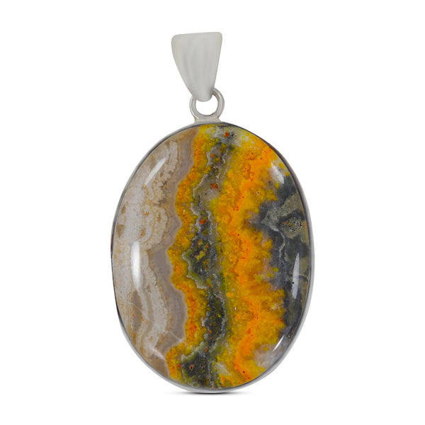 925 Sterling Silver Mustered Jasper Pendant