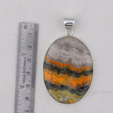 925 Starling Silver Mustered Jasper Pendant