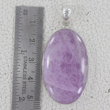 Large kunzite Gemstone Plain 925 Silver Pendant