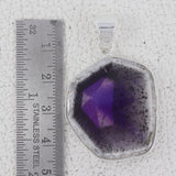 Amethyst Crystal Quartz Silver Pendant