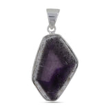 Amethyst Crystal Quartz Silver Pendant