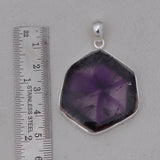 Amethyst Crystal Quartz Silver Pendant