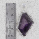 Amethyst Crystal Quartz Silver Pendant