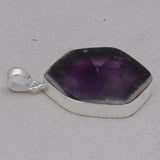 Amethyst Crystal Quartz Silver Pendant