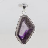 Amethyst Crystal Quartz Silver Pendant