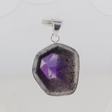 Amethyst Crystal Quartz Silver Pendant