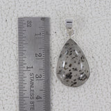 Black Dot Quartz Silver Pendants