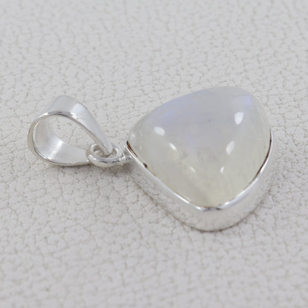 Rainbow Moonstone Silver Pendant
