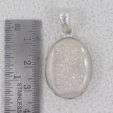 Titanium Druzy Silver Pendant