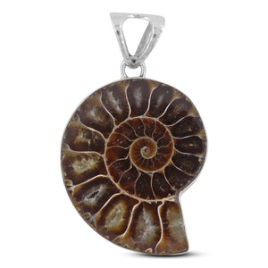 925 Sterling Silver Ammonite Pendant